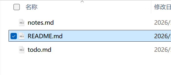 Windows 资源管理器里的 Codex 练习项目截图